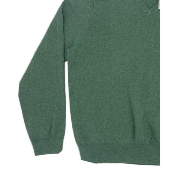 Men's Polo Ralph Lauren V-Neck Sweater Green Heather XL 100% Pima Cotton NWT - Picture 2 of 10